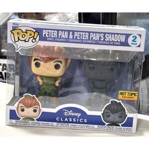 Funko Pop! 2 Pack Disney Peter Pan And Peter Pan’s Shadow Hot Topic Exclusive
